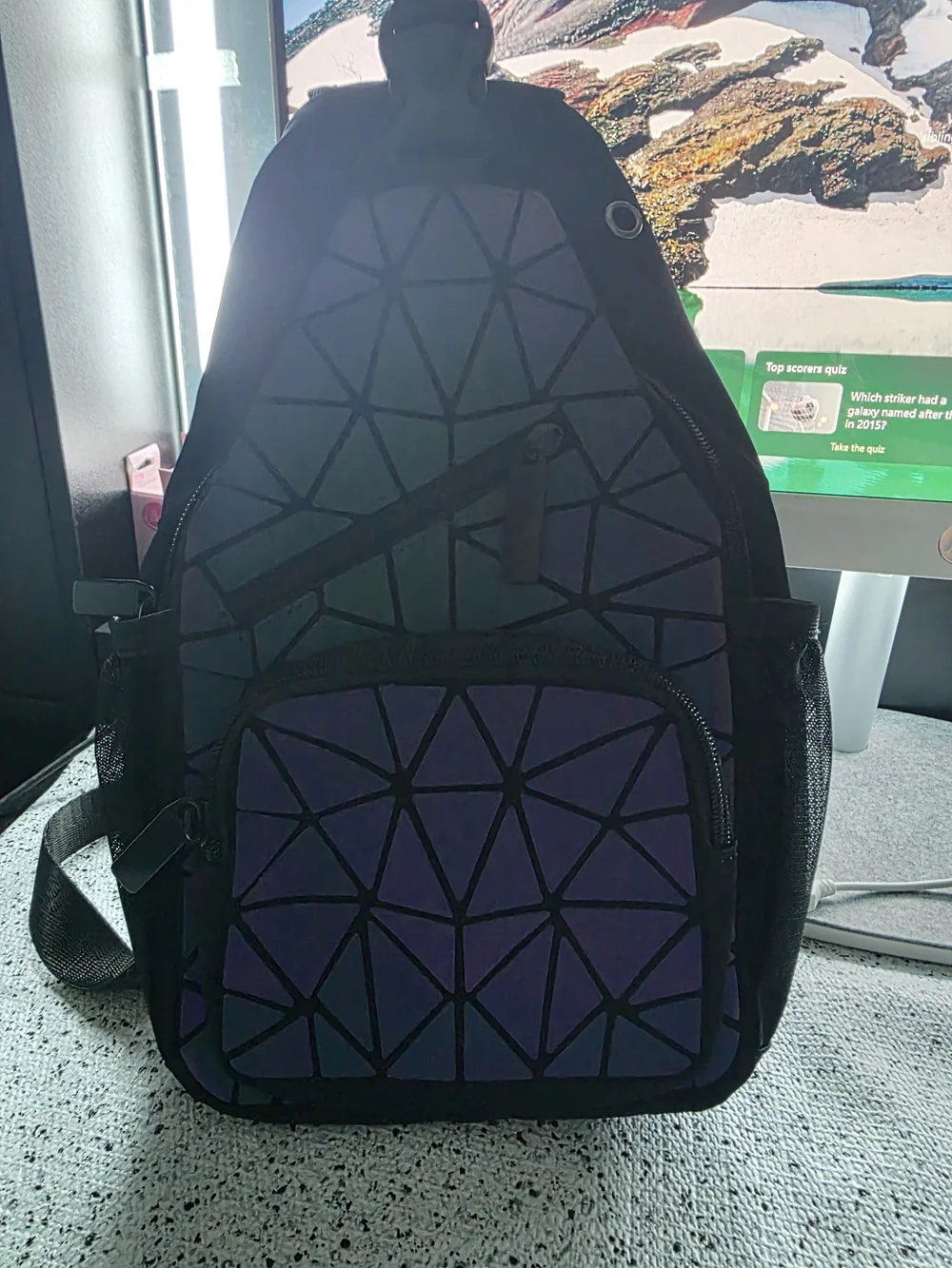 Iridescent Geometric Sling Bag - Multicolor